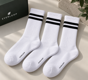 EVERLOOP 3’lü Beyaz Premium Crew Çorap